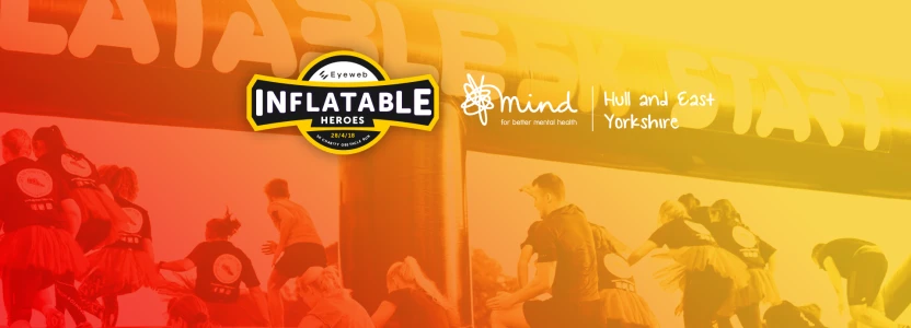 Running and Jumping for Charity at Inflatable 5K